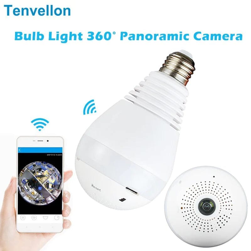 wifi kamera u sijalici 360 stepeni sa fisheye prikazom na telefonu