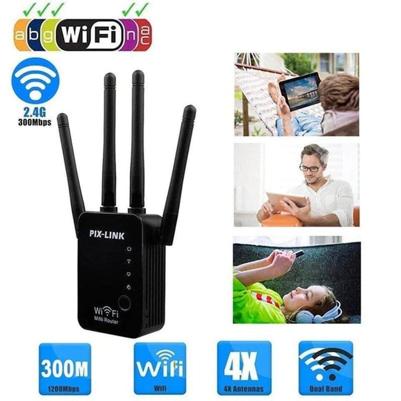 pojačivač wifi signala pix-link sa 4 antene — pregled