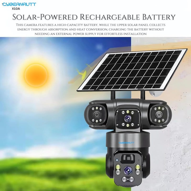 solarna kamera sa 3 sočiva i SIM karticom — detalj 4