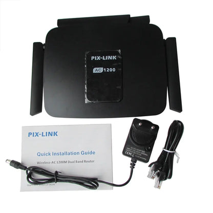 wifi ruter PixLink LV-AC06 — antene i lampice statusa