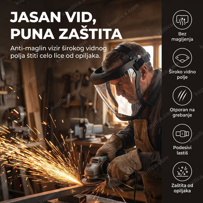 zaštitna maska za celo lice tokom brušenja metala - benefiti proizvoda