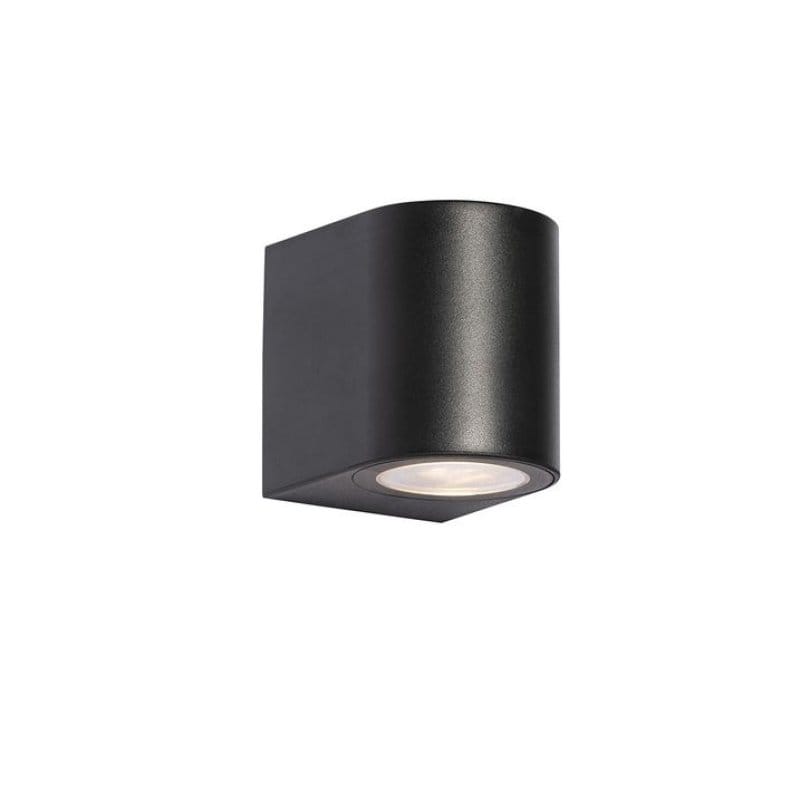 crna ovalna zidna lampa Baleno iz bliskog ugla