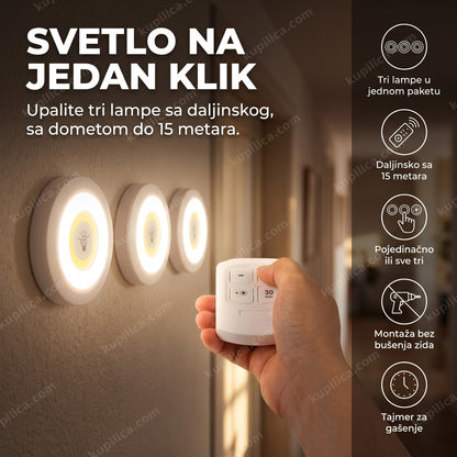 zidne lampe sa daljinskim upravljačem upaljene u hodniku, benefiti proizvoda