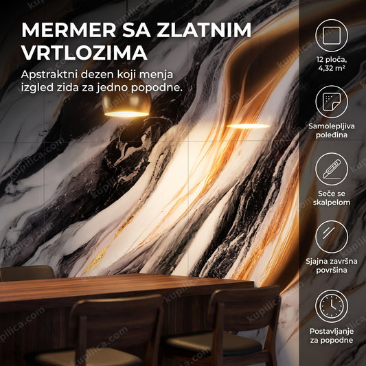 zidne obloge zlatne mermer na zidu iza kućnog bara