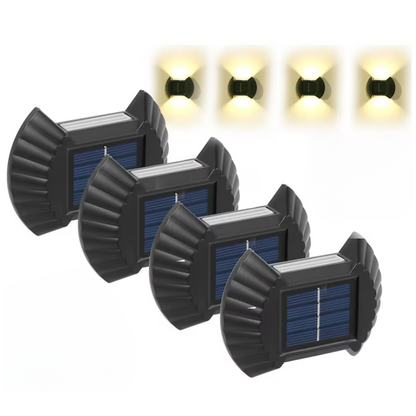 zidne solarne lampe set 4 — pregled