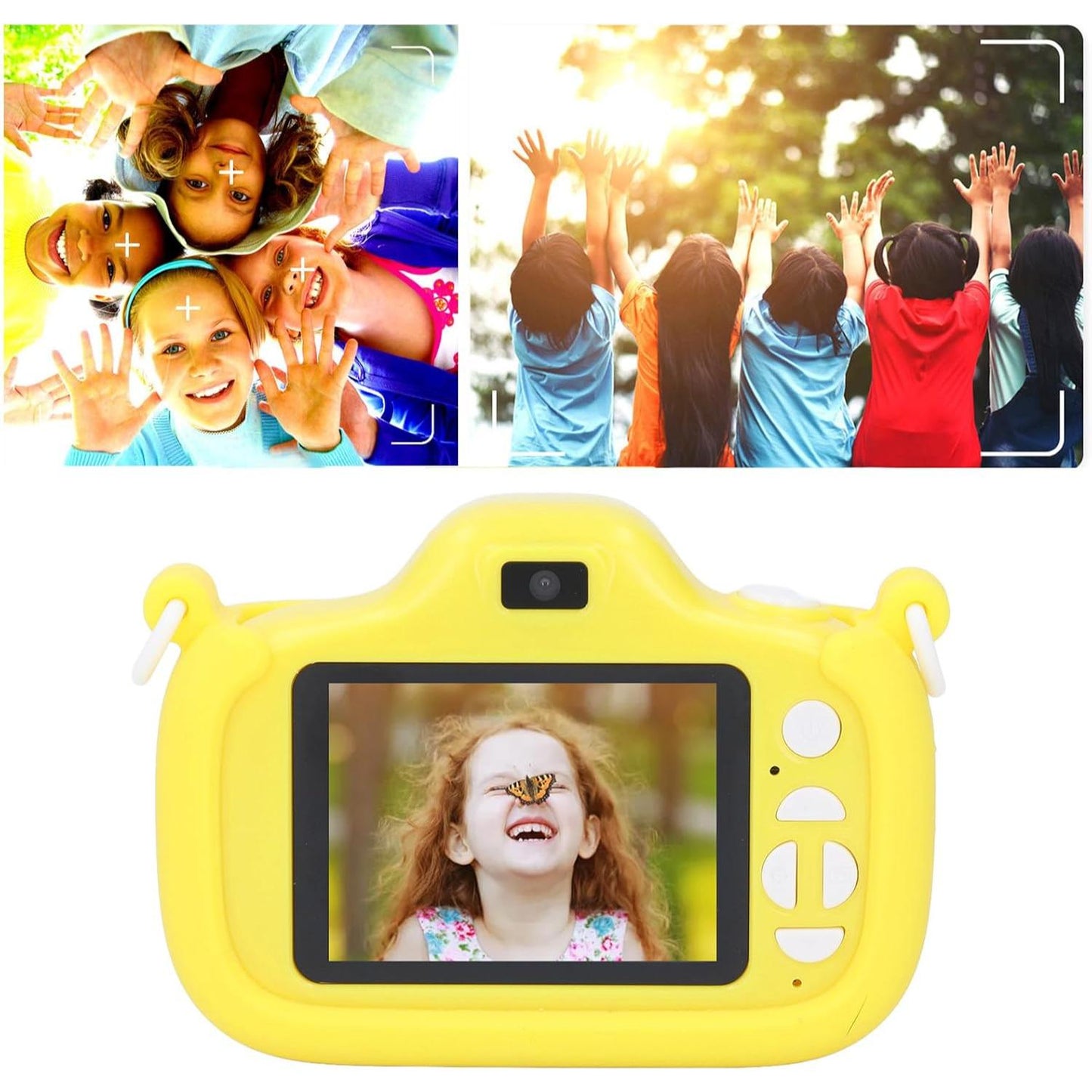 žuta digitalna kamera za decu — detalj 2