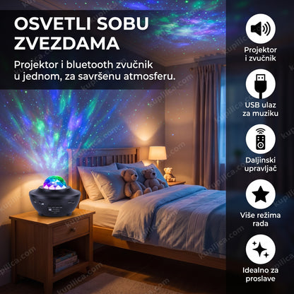 zvezdano nebo projektor sa blutut zvučnikom u dečijoj sobi, benefiti proizvoda