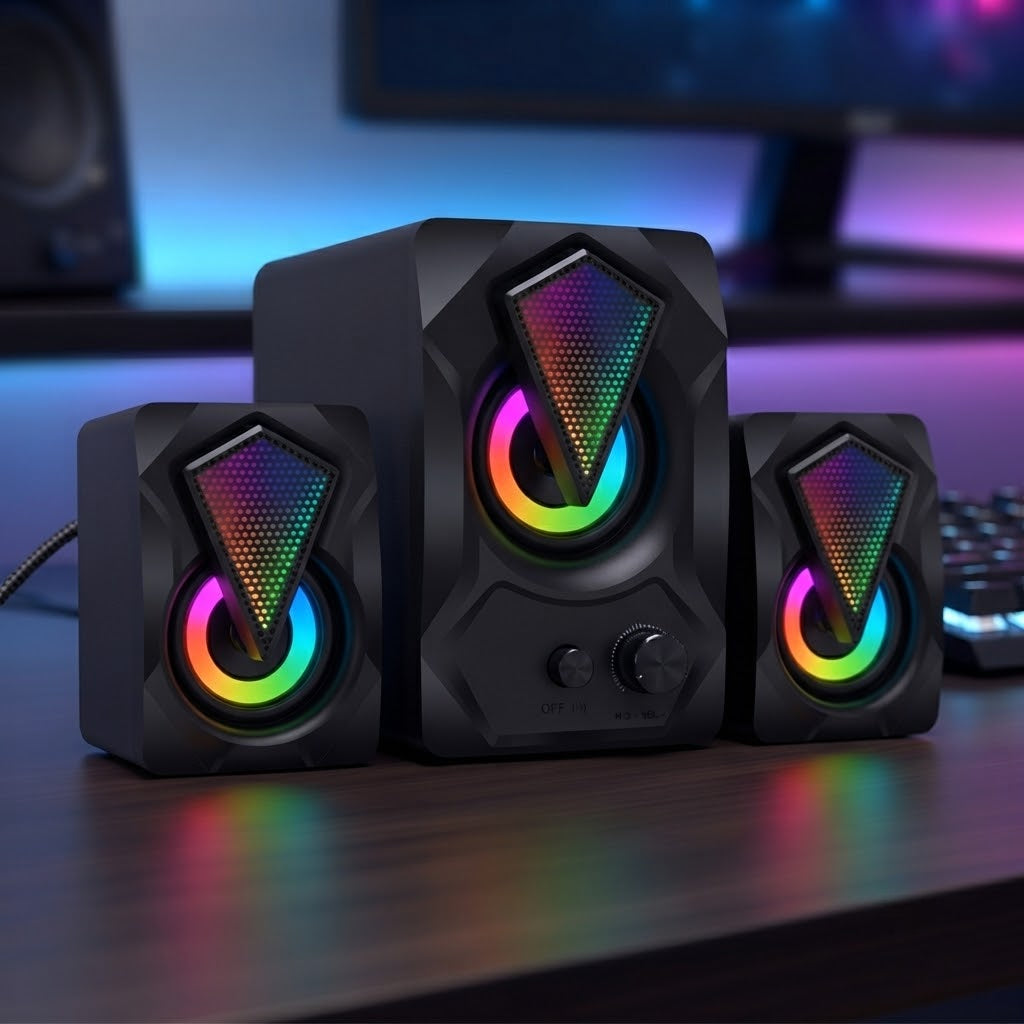 zvučnici za kompjuter 2.1 YST-1306 — subwoofer i dva satelita sa RGB svetlom